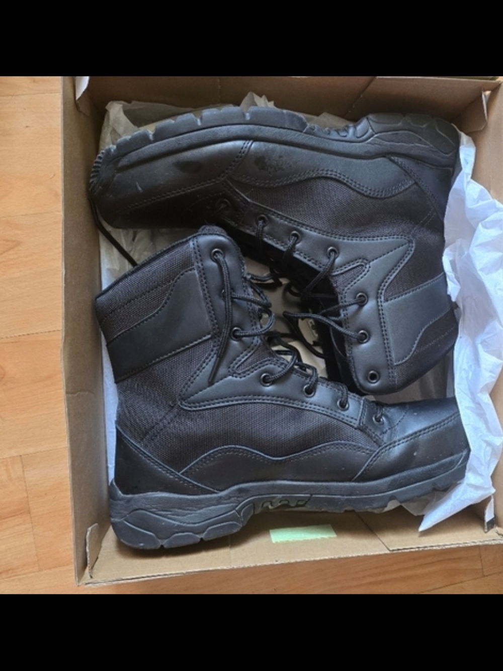 Men's Black Tactical Steel Toe Work Boots - Size 13 No Box